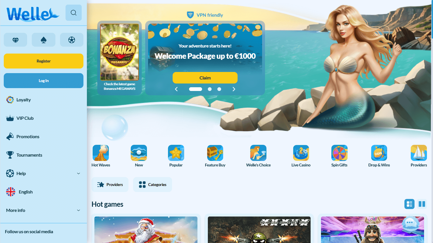 Welle Casino Desktop screenshot